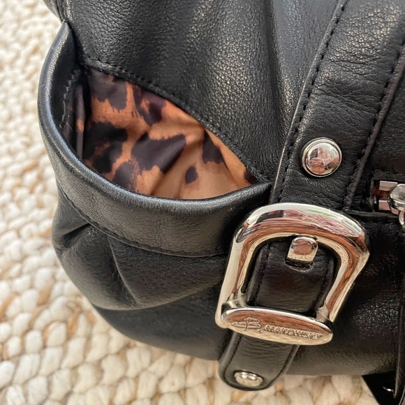 b. markowsky Leather Two Handled Shoulder Bag Black - Picture 11 of 17